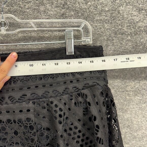 Unbranded Swim Skirt Women L Large Black Geometric Crochet Pull On Swimwear - Picture 4 of 7